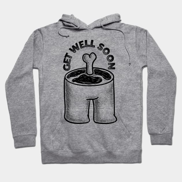 Get Well Soon (Black) Hoodie by anycolordesigns